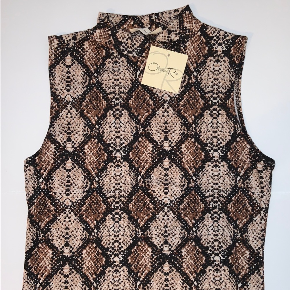 Olivia Rae snakeskin sleeveless top